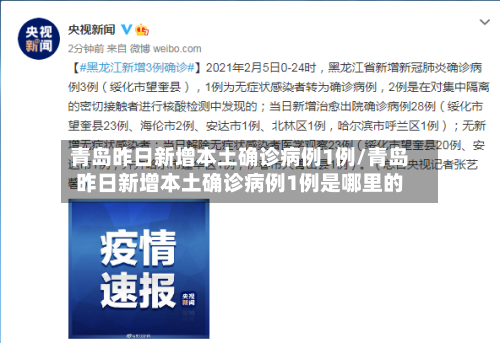 青岛昨日新增本土确诊病例1例/青岛昨日新增本土确诊病例1例是哪里的-第2张图片